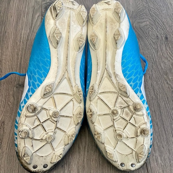 Diadora Soccer Cleats men’s 6.5 women’s 8 great condition grass or turf blue - Picture 9 of 15
